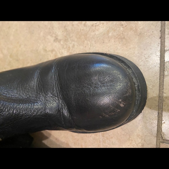 Kenneth Cole Black Leather studded combat boots - Picture 8 of 11